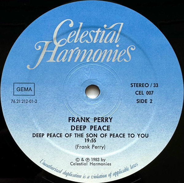 Frank Perry - Deep Peace | Celestial Harmonies (CEL 007) - 4 Frank Perry - Deep Peace | Celestial Harmonies (CEL 007) - 4