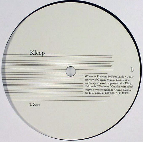 Kleep - Don't Push Me / Zoo | Klang Elektronik (KLANG 136) - main