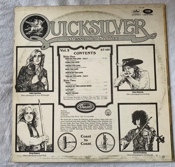 Quicksilver Messenger Service - Happy Trails | Capitol Records (ST-120) - 2