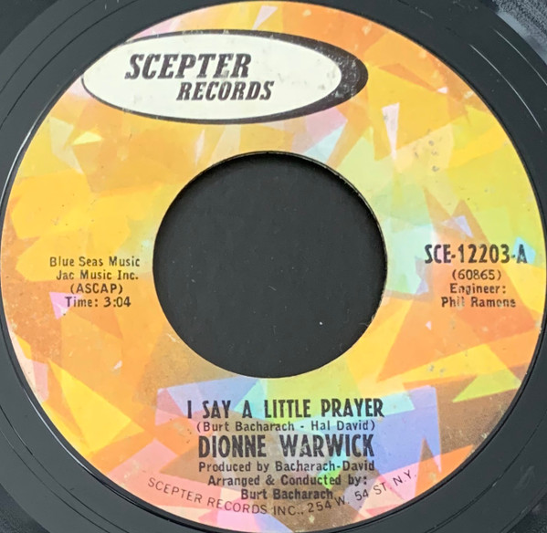Dionne Warwick - I Say A Little Prayer | Scepter Records (SCE-12203) - main