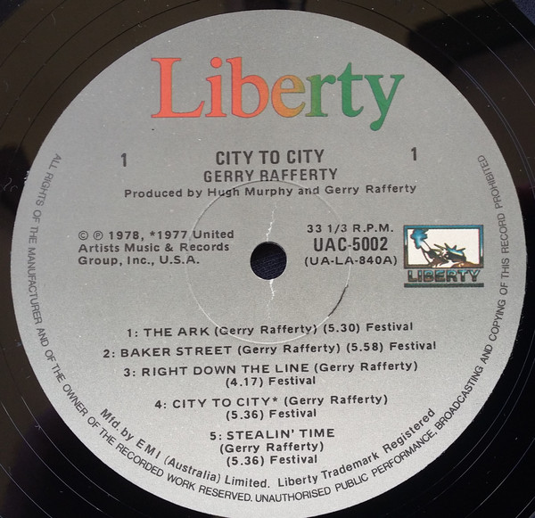 Gerry Rafferty - City To City | Liberty (UAC 5002) - 3 Gerry Rafferty - City To City | Liberty (UAC 5002) - 3