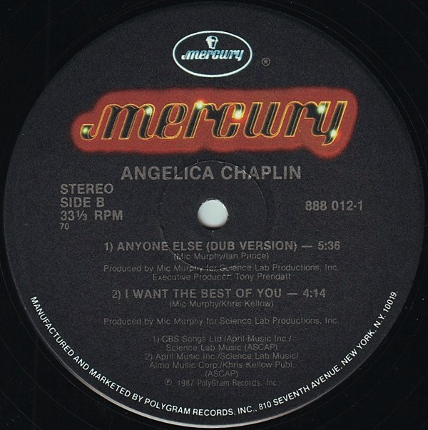 Angelica Chaplin - Anyone Else | Mercury (888 012-1) - 2