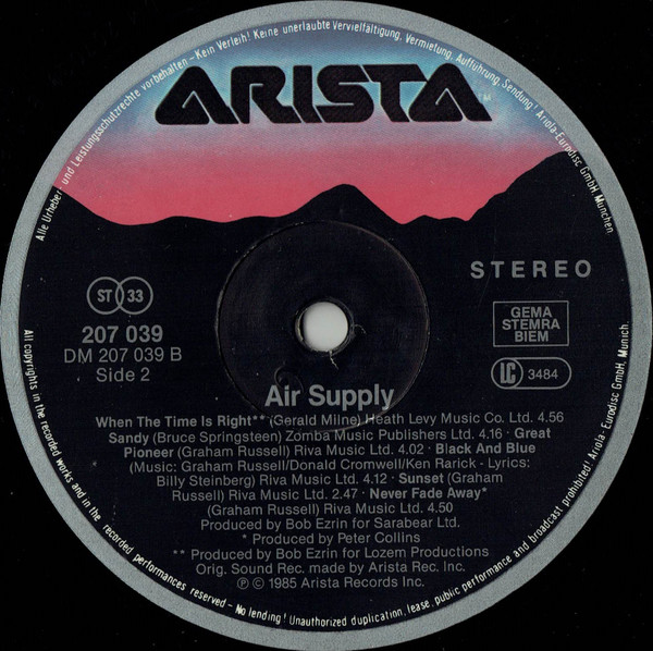 Air Supply - Air Supply | Arista (207 039) - 4