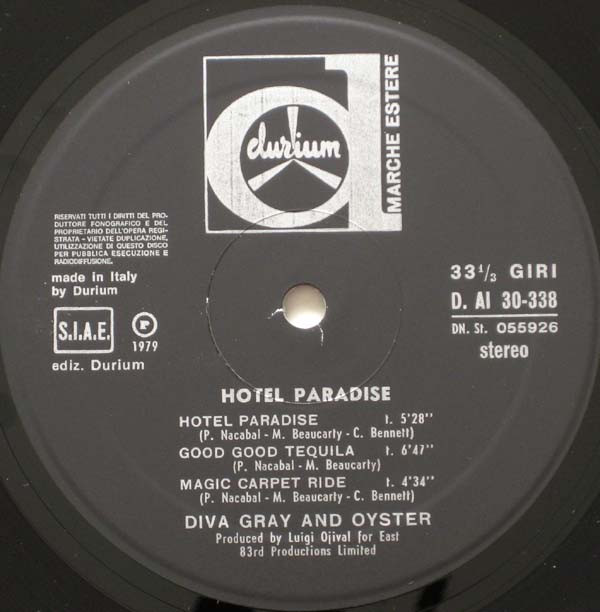 Diva Gray And Oyster - Hotel Paradise | Durium (DAI 30338) - 3
