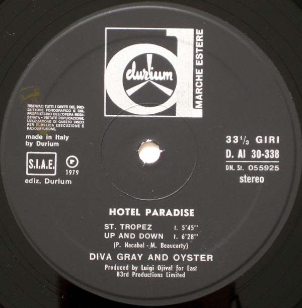 Diva Gray And Oyster - Hotel Paradise | Durium (DAI 30338) - 2