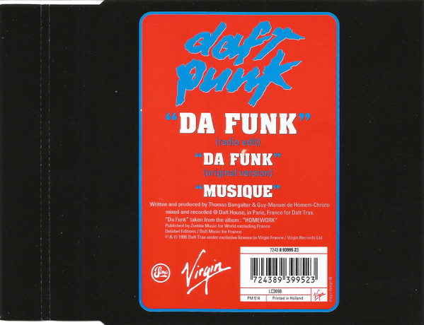 Daft Punk - Da Funk | Virgin (7243 8 93995 23) - 2