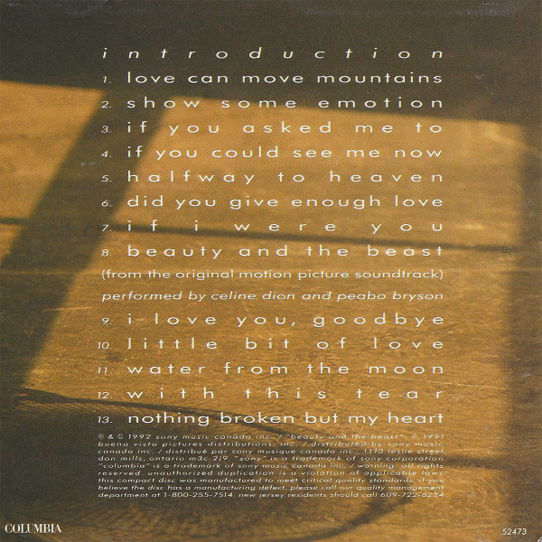 Céline Dion - Celine Dion | Columbia (CK 52473) - 4 Céline Dion - Celine Dion | Columbia (CK 52473) - 4
