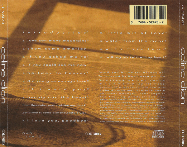 Céline Dion - Celine Dion | Columbia (CK 52473) - 2 Céline Dion - Celine Dion | Columbia (CK 52473) - 2