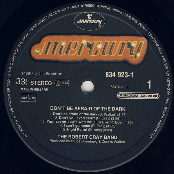 The Robert Cray Band - Don't Be Afraid Of The Dark | Mercury (834 923-1) - 2