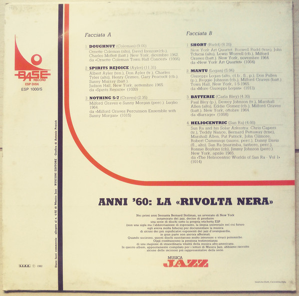 Various - Free Jazz !!! (Anni '60: La "Rivolta Nera") | Base Record (ESP 1000/S) - 2 Various - Free Jazz !!! (Anni '60: La "Rivolta Nera") | Base Record (ESP 1000/S) - 2