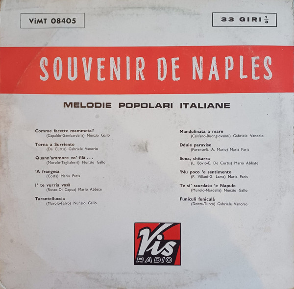 Various - Souvenir De Naples | Vis Radio (ViMT 08405) - 2