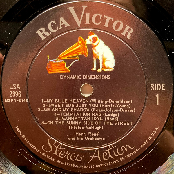 Henri René And His Orchestra - Dynamic Dimensions | RCA Victor (LSA 2396) - 3 Henri René And His Orchestra - Dynamic Dimensions | RCA Victor (LSA 2396) - 3