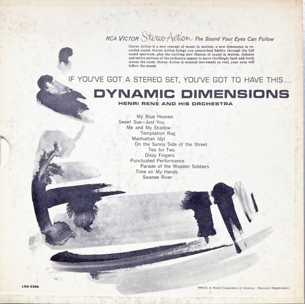 Henri René And His Orchestra - Dynamic Dimensions | RCA Victor (LSA 2396) - 2 Henri René And His Orchestra - Dynamic Dimensions | RCA Victor (LSA 2396) - 2