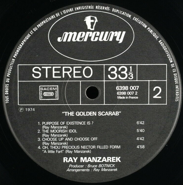 Ray Manzarek - The Golden Scarab | Mercury (6398 007) - 4