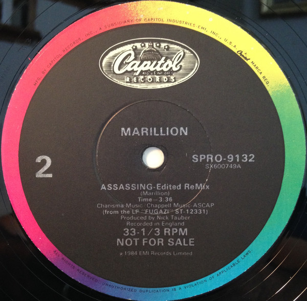 Marillion - Assassing | Capitol Records (SPRO-9132) - 4 Marillion - Assassing | Capitol Records (SPRO-9132) - 4