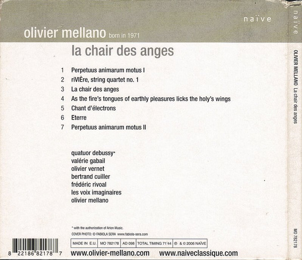 Olivier Mellano - La Chair Des Anges | Naïve (MO 782178) - 2