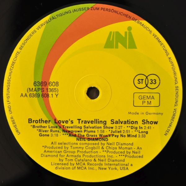 Neil Diamond - Brother Love's Travelling Salvation Show | UNI Records (6369 608)