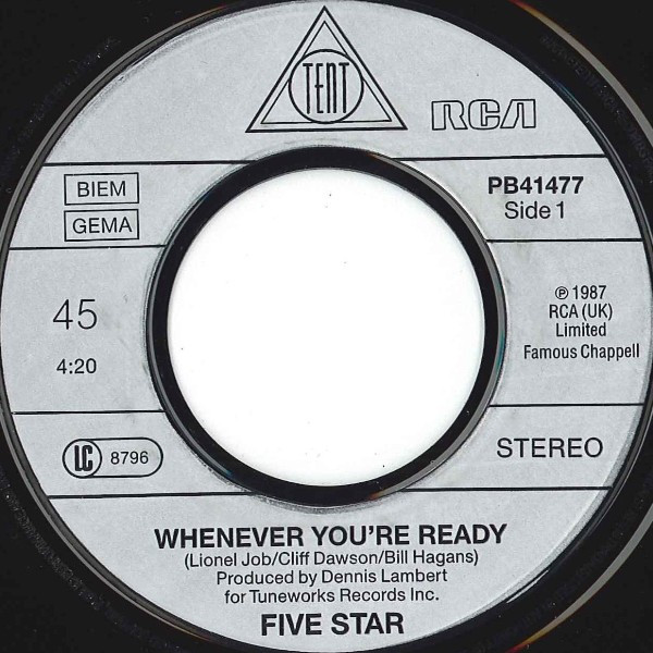 Five Star - Whenever You're Ready | RCA (PB 41477) - 3