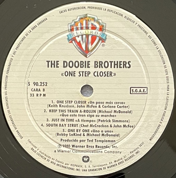 The Doobie Brothers - One Step Closer | Warner Bros. Records (S 90.252) - 4