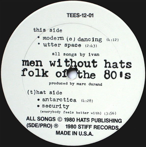 Men Without Hats - Folk Of The 80's [Vinyl] | Stiff Records (Tees 12-01) - 3