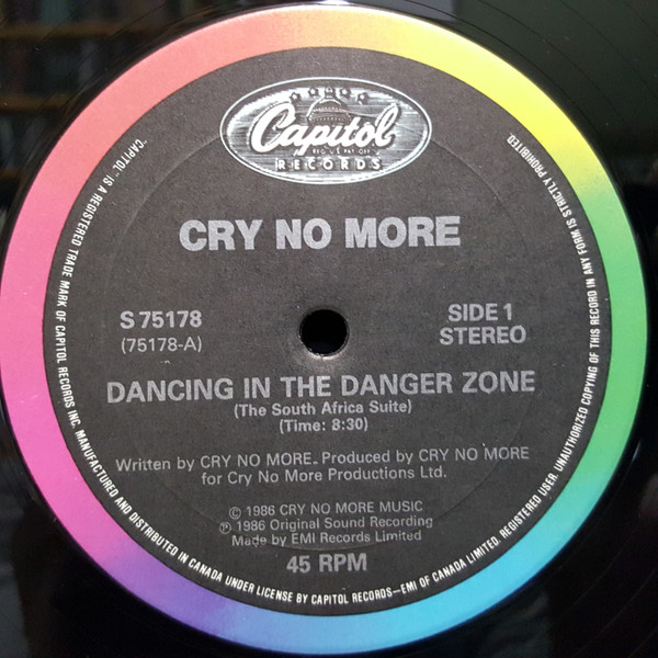 Cry No More - Dancing In The Danger Zone | EMI (S 75178) - 3