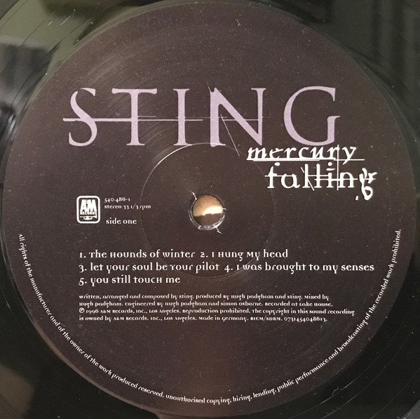 Sting - Mercury Falling | A&M Records (0731454048613) - 3