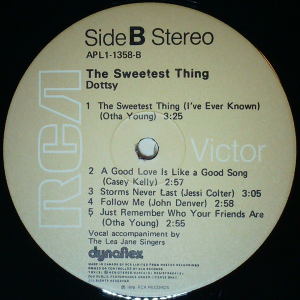 Dottsy - The Sweetest Thing | RCA (APL1-1358) - 4 Dottsy - The Sweetest Thing | RCA (APL1-1358) - 4