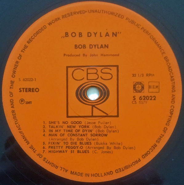 Bob Dylan - Bob Dylan | CBS (S 62022) - 3 Bob Dylan - Bob Dylan | CBS (S 62022) - 3