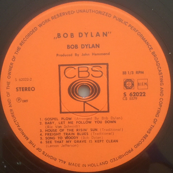 Bob Dylan - Bob Dylan | CBS (S 62022) - 4 Bob Dylan - Bob Dylan | CBS (S 62022) - 4