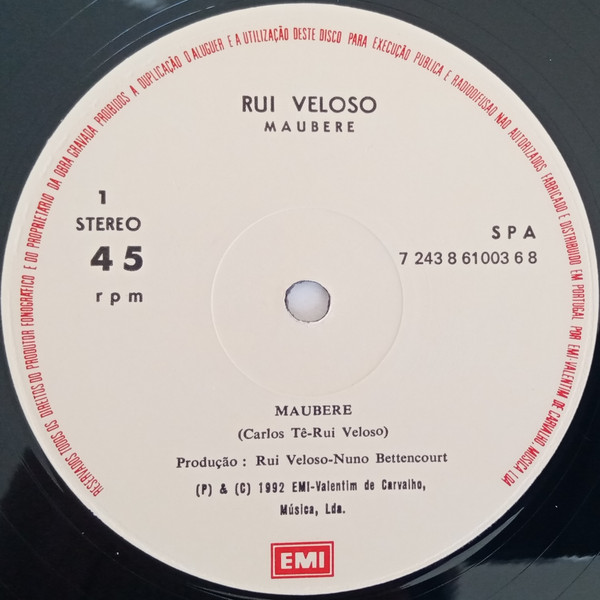 Rui Veloso - Maubere | EMI (7 243 8 61003 6 8) - 3