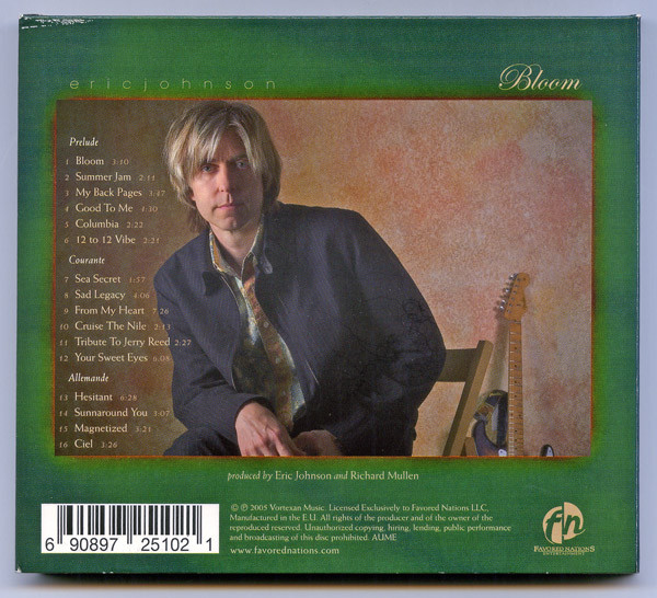 Eric Johnson - Bloom | Favored Nations Entertainment (FN2510-2) - 2