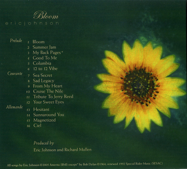 Eric Johnson - Bloom | Favored Nations Entertainment (FN2510-2) - 3