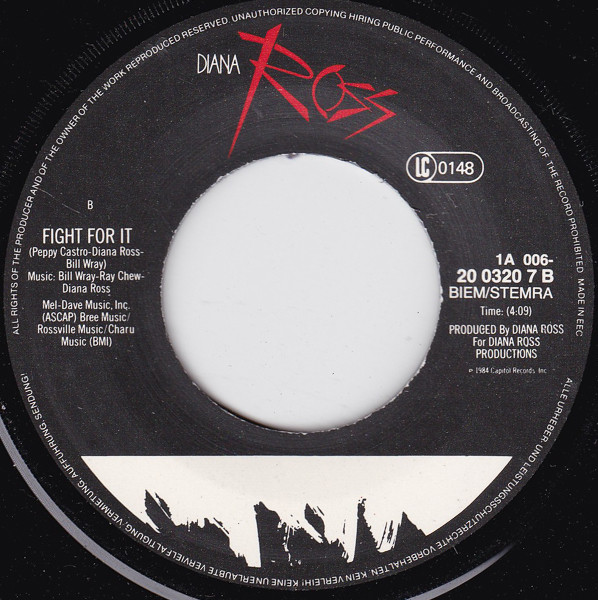 Diana Ross - Touch By Touch b/w Fight For It | Capitol Records (1A 006-20 0320 7) - 4