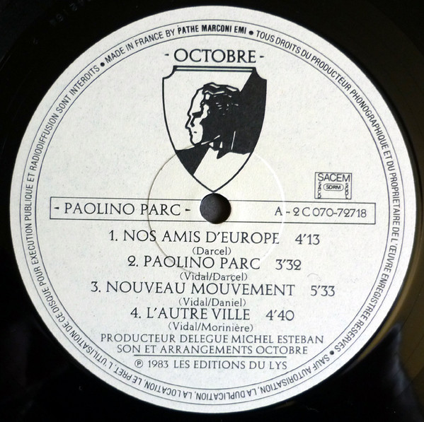 Octobre - Paolino Parc | Pathé (2C 070-72718) - 3 Octobre - Paolino Parc | Pathé (2C 070-72718) - 3