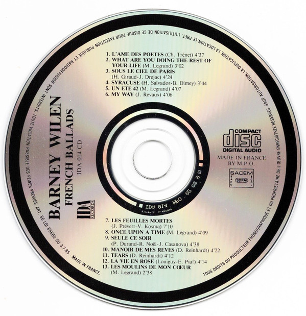 Barney Wilen - French Ballads | IDA Records (IDA 014 CD) - 2