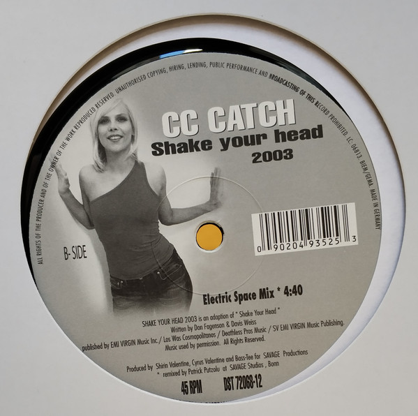 C.C. Catch - Shake Your Head 2003 | Dance Street (DST 72068-12) - 2