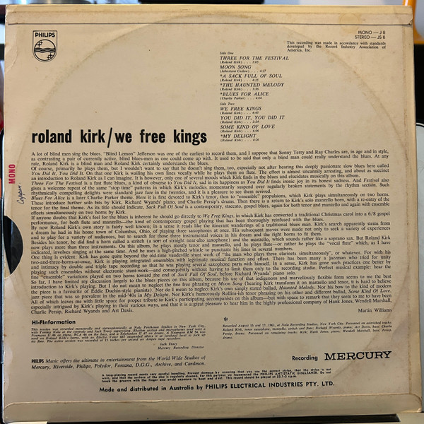 Roland Kirk - We Free Kings | Philips (J-8) - 2 Roland Kirk - We Free Kings | Philips (J-8) - 2