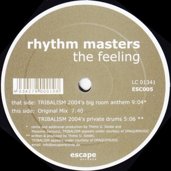 Rhythm Masters - The Feeling | Escape Records (ESC005) - main Rhythm Masters - The Feeling | Escape Records (ESC005) - main