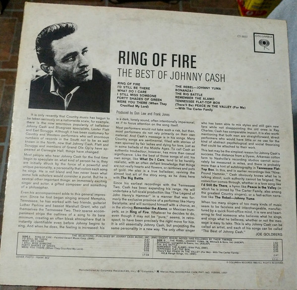 Johnny Cash - Ring Of Fire (The Best Of Johnny Cash) | Columbia (CS 8853) - 2