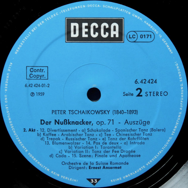 Pyotr Ilyich Tchaikovsky - Der Nussknacker, Op. 71 - Auszüge | Decca (6.42424 AH) - 4 Pyotr Ilyich Tchaikovsky - Der Nussknacker, Op. 71 - Auszüge | Decca (6.42424 AH) - 4