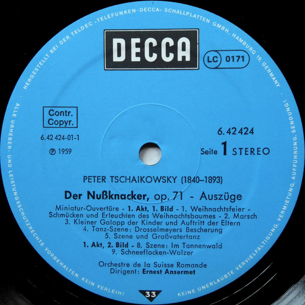 Pyotr Ilyich Tchaikovsky - Der Nussknacker, Op. 71 - Auszüge | Decca (6.42424 AH) - 3 Pyotr Ilyich Tchaikovsky - Der Nussknacker, Op. 71 - Auszüge | Decca (6.42424 AH) - 3