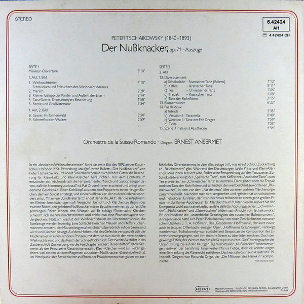 Pyotr Ilyich Tchaikovsky - Der Nussknacker, Op. 71 - Auszüge | Decca (6.42424 AH) - 2 Pyotr Ilyich Tchaikovsky - Der Nussknacker, Op. 71 - Auszüge | Decca (6.42424 AH) - 2