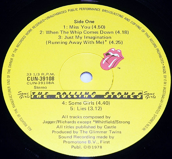 The Rolling Stones - Some Girls | Rolling Stones Records (CUN 39108) - 3 The Rolling Stones - Some Girls | Rolling Stones Records (CUN 39108) - 3
