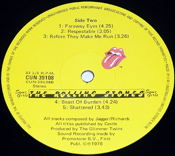 The Rolling Stones - Some Girls | Rolling Stones Records (CUN 39108) - 4 The Rolling Stones - Some Girls | Rolling Stones Records (CUN 39108) - 4