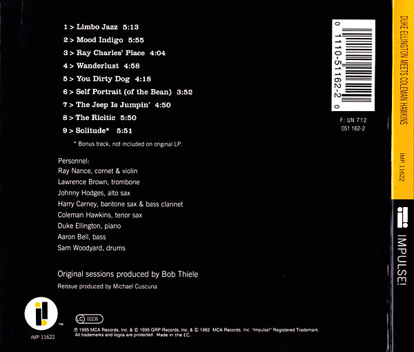 Duke Ellington Meets Coleman Hawkins - Duke Ellington Meets Coleman Hawkins | Impulse! (IMP 11622) - 2