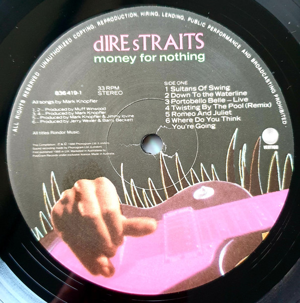 Dire Straits - Money For Nothing | Vertigo (836 419-1) - 3 Dire Straits - Money For Nothing | Vertigo (836 419-1) - 3