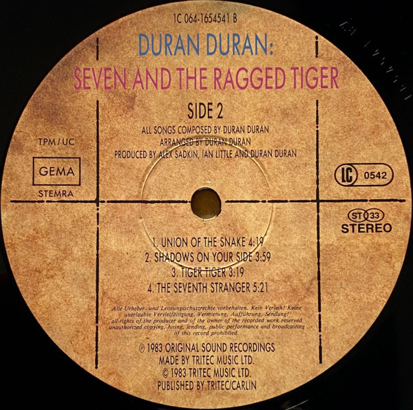 Duran Duran - Seven And The Ragged Tiger | EMI (1C 064 1654541) - 4