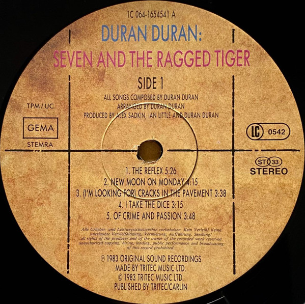 Duran Duran - Seven And The Ragged Tiger | EMI (1C 064 1654541) - 3