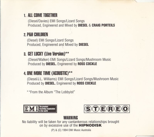 Diesel - All Come Together | EMI (8740622) - 4