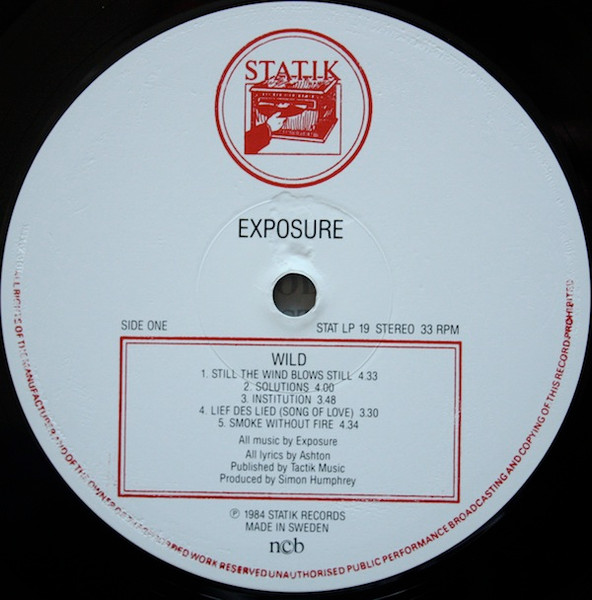 Exposure - Wild! | Statik Records (STAT LP 19) - 3 Exposure - Wild! | Statik Records (STAT LP 19) - 3